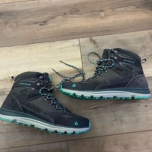 Like new Vasque Gray and Teal tall Hiking Boots women’s size 10